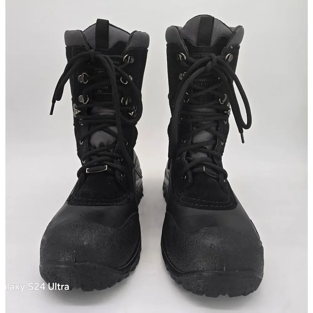 Kamik Industrial Safety Insulated Winter Boots ANSI Waterproof Black Suede Men 8
